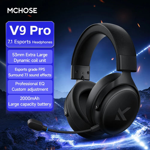 Wireless Gaming Headset With Mic – 3-Mode Bluetooth