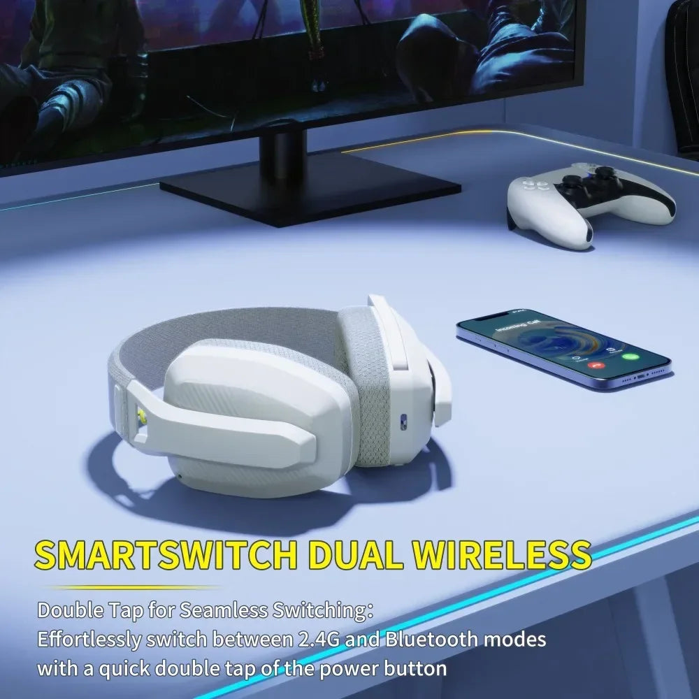Wireless Gaming Headset With Mic – 2.4GHz & Bluetooth