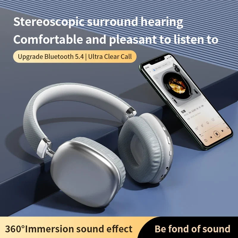 Bluetooth Over-Ear Headphones – Wireless & Wired with Mic